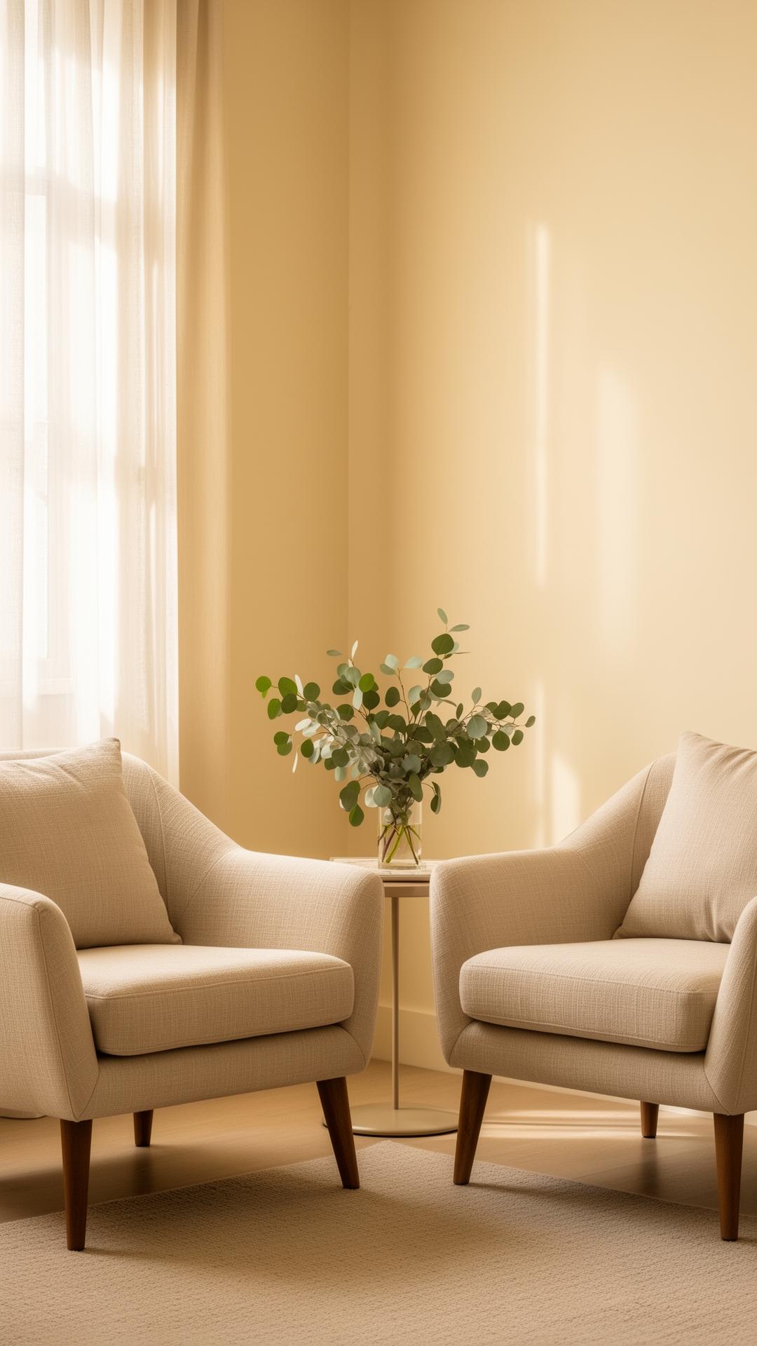 A warm, inviting conversation space